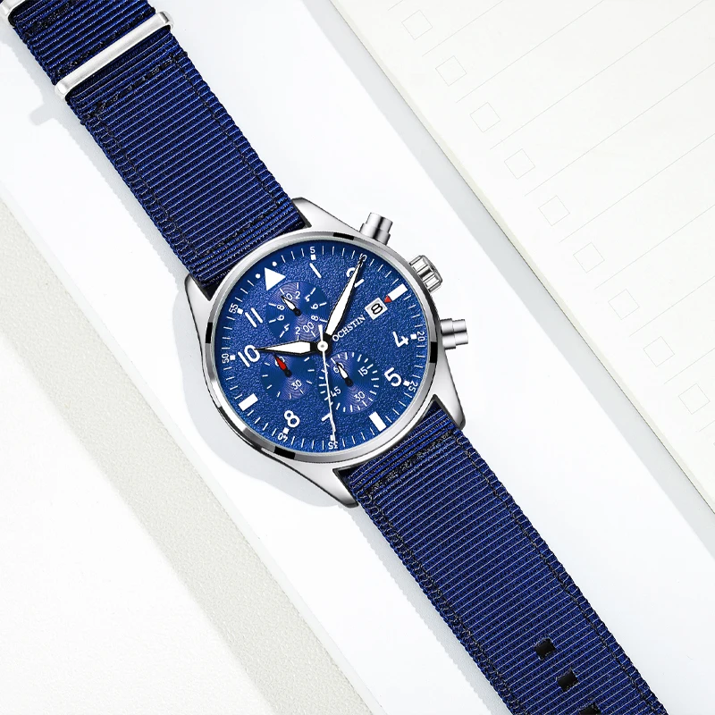 Ochstin Personalized Trendy Style Multi functional Quartz Movement Creative Nylon Series 2024 New Men's Watch Quartz Watch