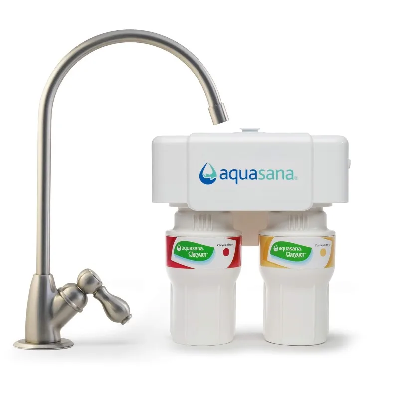 

Aquasana 3-Stage Max Flow Claryum Under Sink Water Filter System - Kitchen Counter Claryum Filtration - Filters 99% Of Chlorine