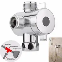 Shower Diverters Connector Toilet Bidet Water Separator Faucet Splitter Valve Three-way Water Diverter T-shaped Adapter 2
