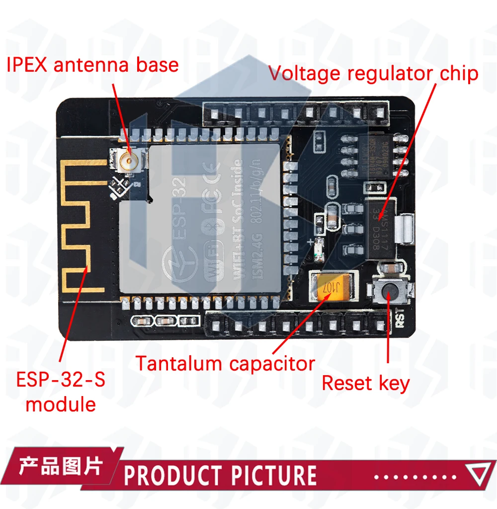 1PCS EGBO ESP32-CAM-MB WIFI ESP32 CAM Bluetooth Entwicklung Board mit OV2640 Kamera MICRO USB zu Seriellen Port CH340G 4,75 V-5,25 V – Detail 16