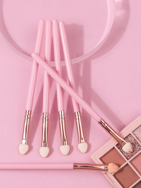 41535-816311.jpg 6PCS Pink eyeshadow brush set, sponge eyeshadow stick, blending brush, concealer brush, multi-functional eye makeup brush