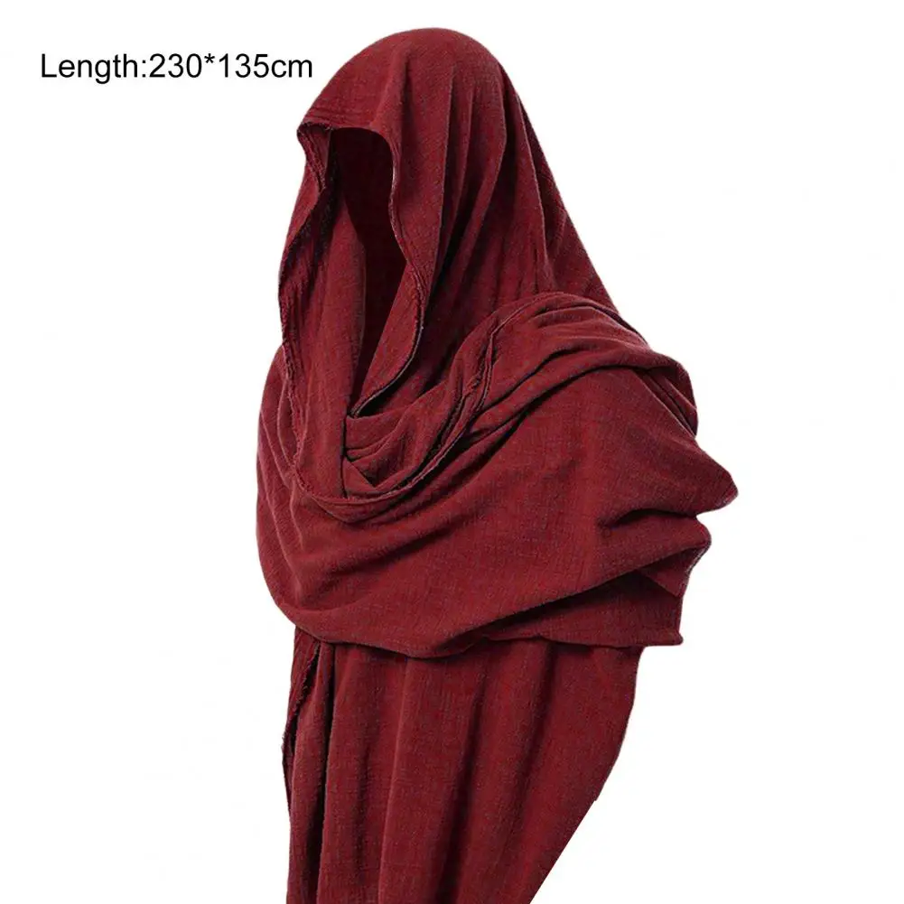 Men Scarf Vintage Soft Fabric Comfortable Breathable Solid Color Keep Warm Spring Male Hood Cloak Medieval Men Scarf Vintage Soft Fabric Comfortable Breathable Solid Color Keep Warm Spring Male Hood Cloak Medieval Costume for Banquet Mallzona