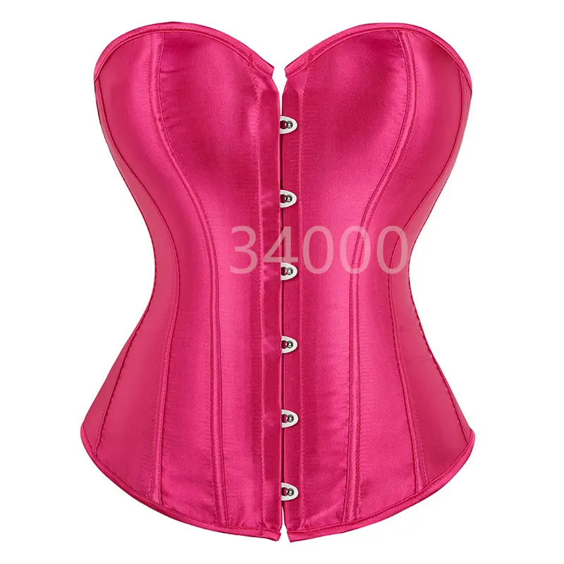 Caudatus Black Corset Top Plus Size Bustiers Overbust Satin Sexy Costume Corselet Brocade Vintage Style Bridal Korsett Women - Image 22
