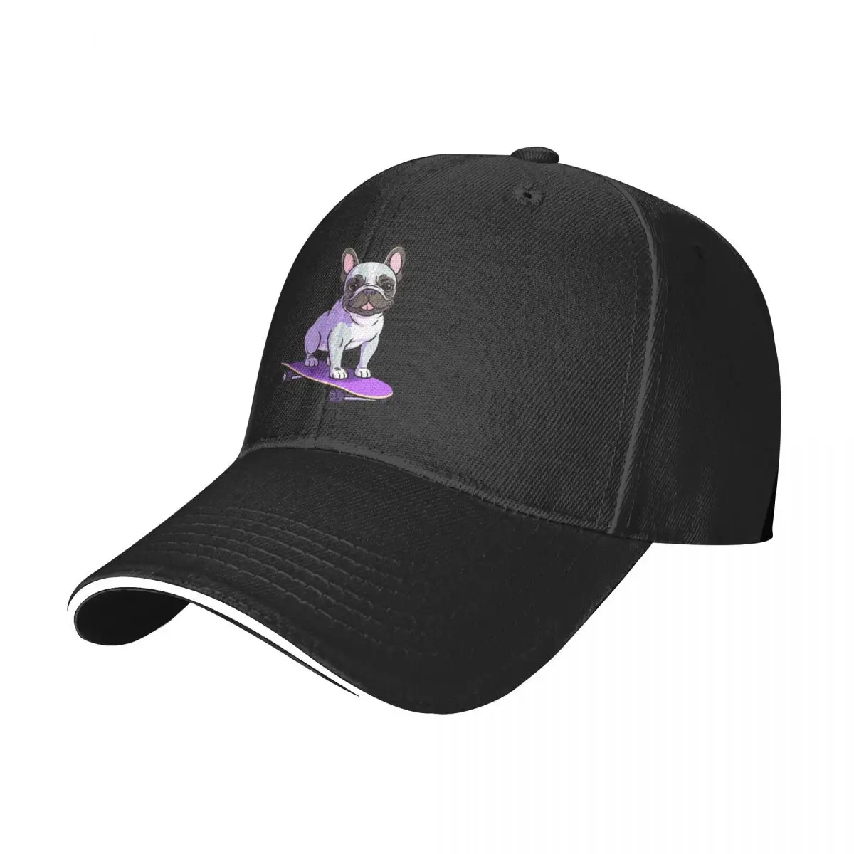 

Lilac French Bulldog Baseball Cap Cute Animal Casual Female Male Trucker Hat Print Tennis Skate Adjustable Snapback Cap Gift