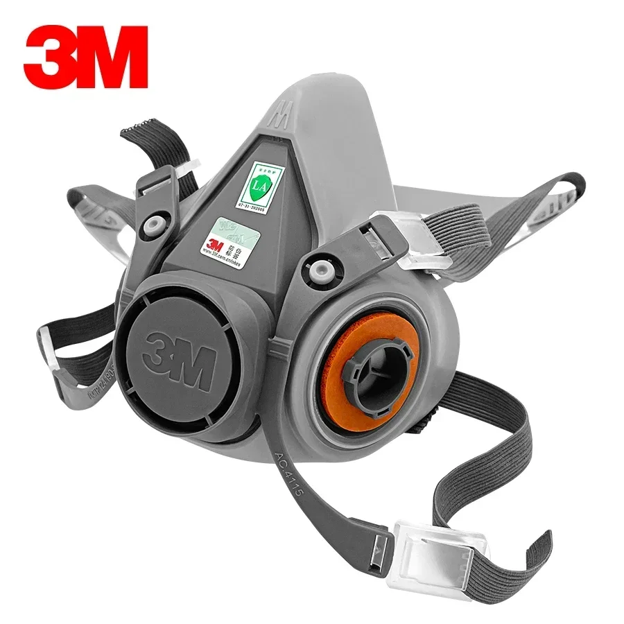 15p 3M 6200 Gas Mask for Spray Paint Decoration Chemical Dust Mask Body Protect Toxic Steam Filter Respirator Reusable Half disposable face mask kn95 mask