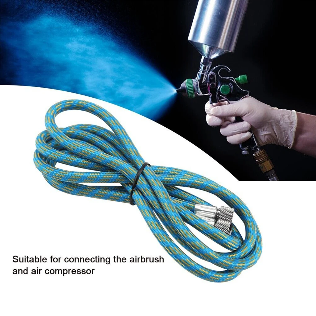 Nylon Braided Airbrush Hose With Standard 1/8male - 1/4female (6FT) Size Fitting On One End Airbrush Spray Pen Accessories 2