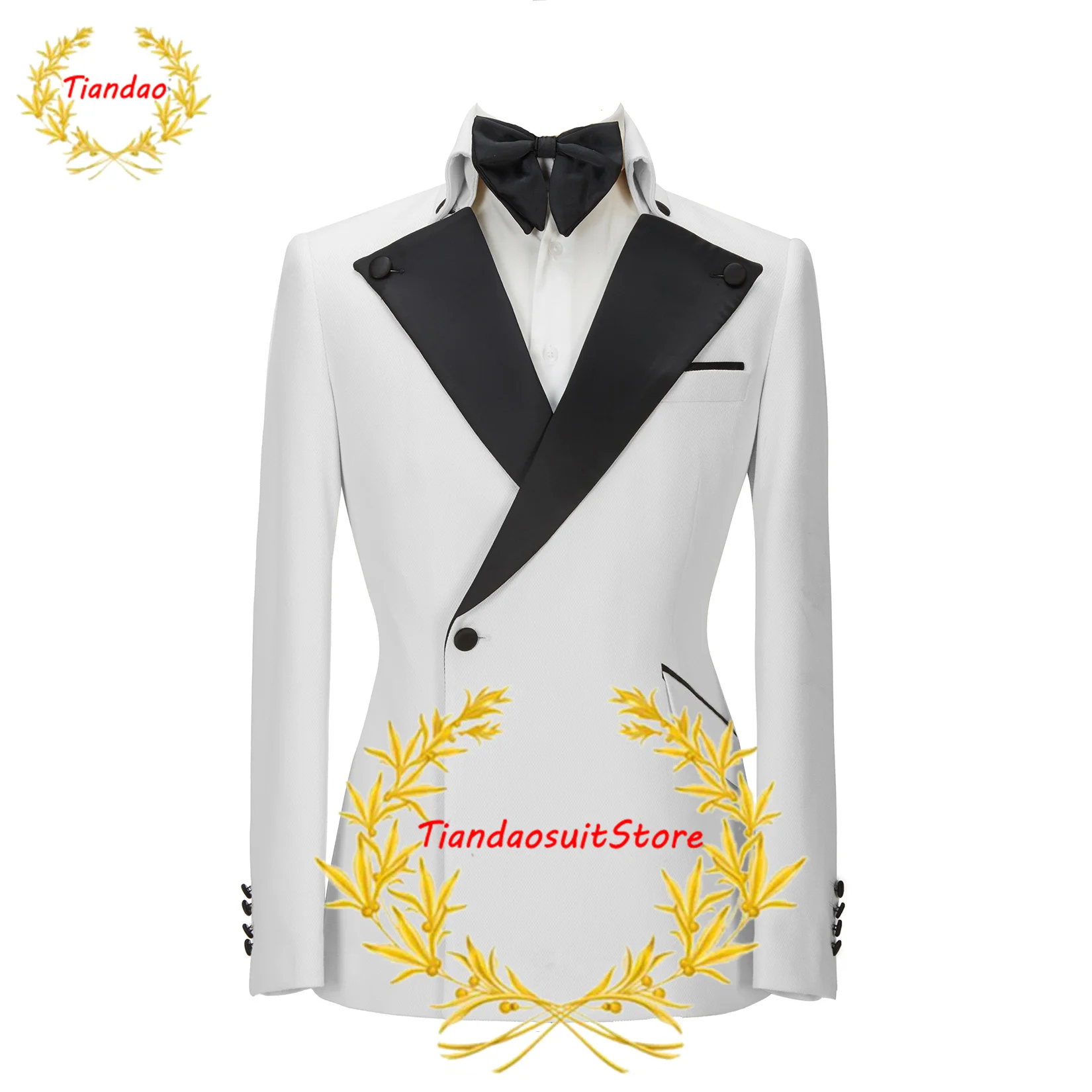 

Men's Suit Wedding Tuxedo Groom Jacket Pants 2 Piece Lapel Formal Blazer Set Slim Fit Tailored Outfit costume homme