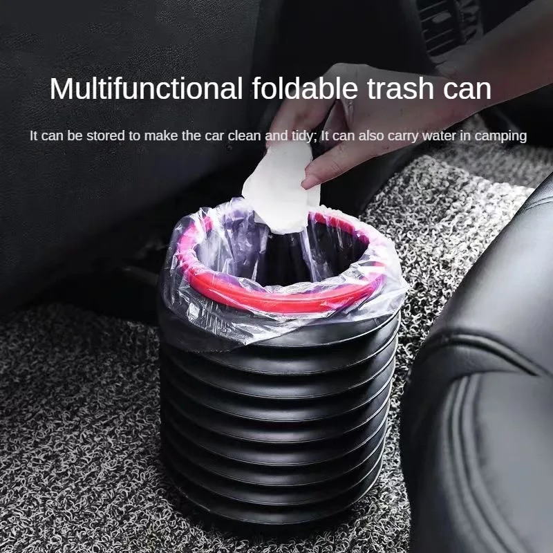 Car garbage can Car trash can foldable car hanging inside garbage bucket car front car umbrella to store parts