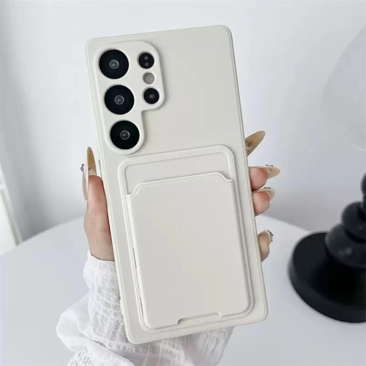 Candy Color Wallet Card Holder Phone Case - TPU Silicone Cover