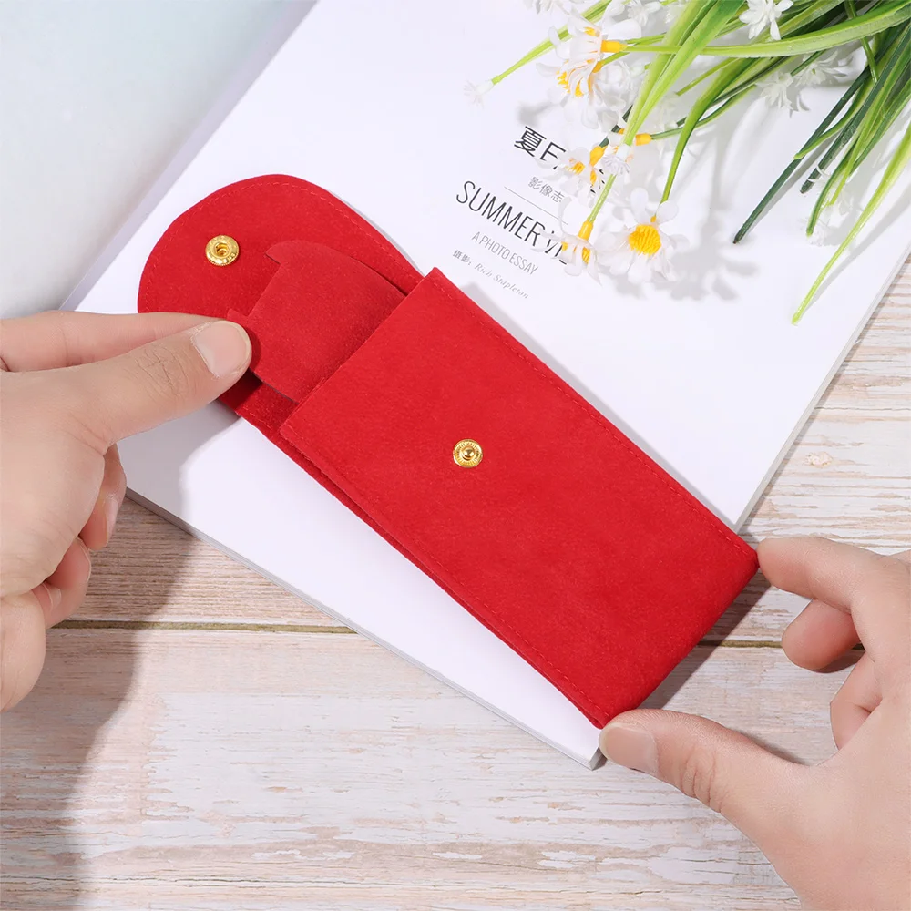 Travel Watch Case | Flannelette Watch Storage Bag, Velvet Snap Packaging Pouch Anti-Dus... - SKU WSB01657 - UGI Packaging