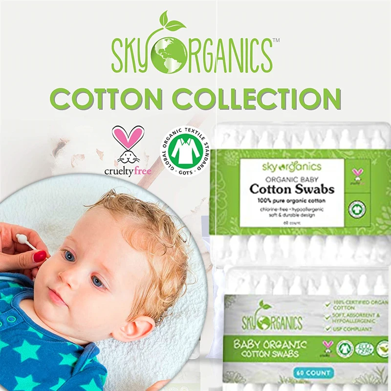 Baby Cotton Swabs for Baby doubleended 2000 Count sterile cotton swabs