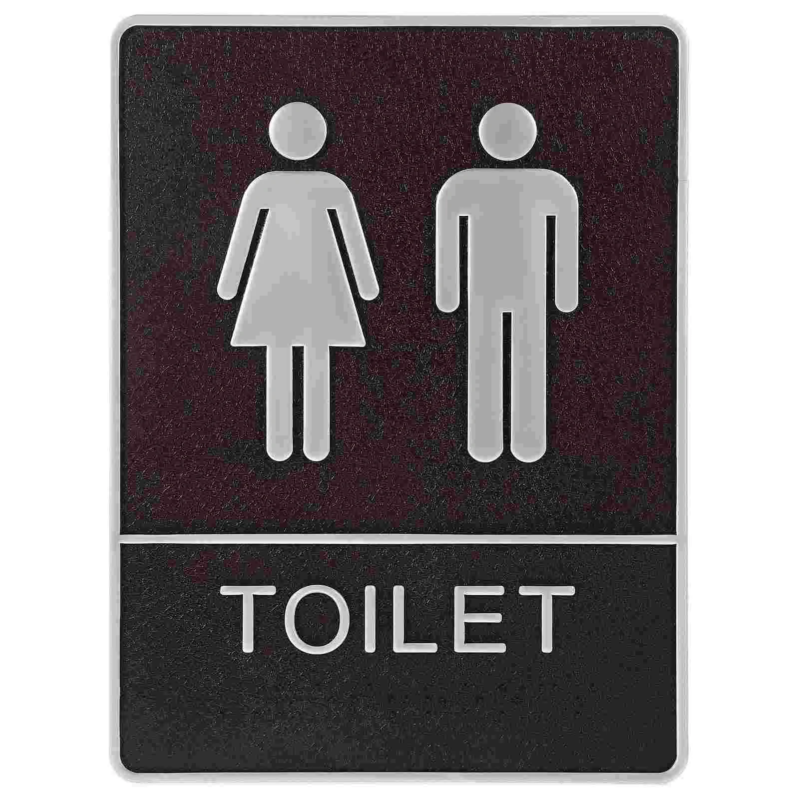 Business Restroom Signs Lavatory Plates Bathroom for Door Washroom Household Toilet Identification Abs Fitness