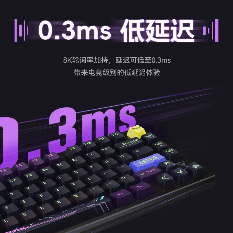 ATK RS7 마그네틱 스위치 기계식 키보드, 유선 8K 게임 E-스포츠 RGB 라이트 키보드 액세서리, 컴퓨터 게이머용 선물