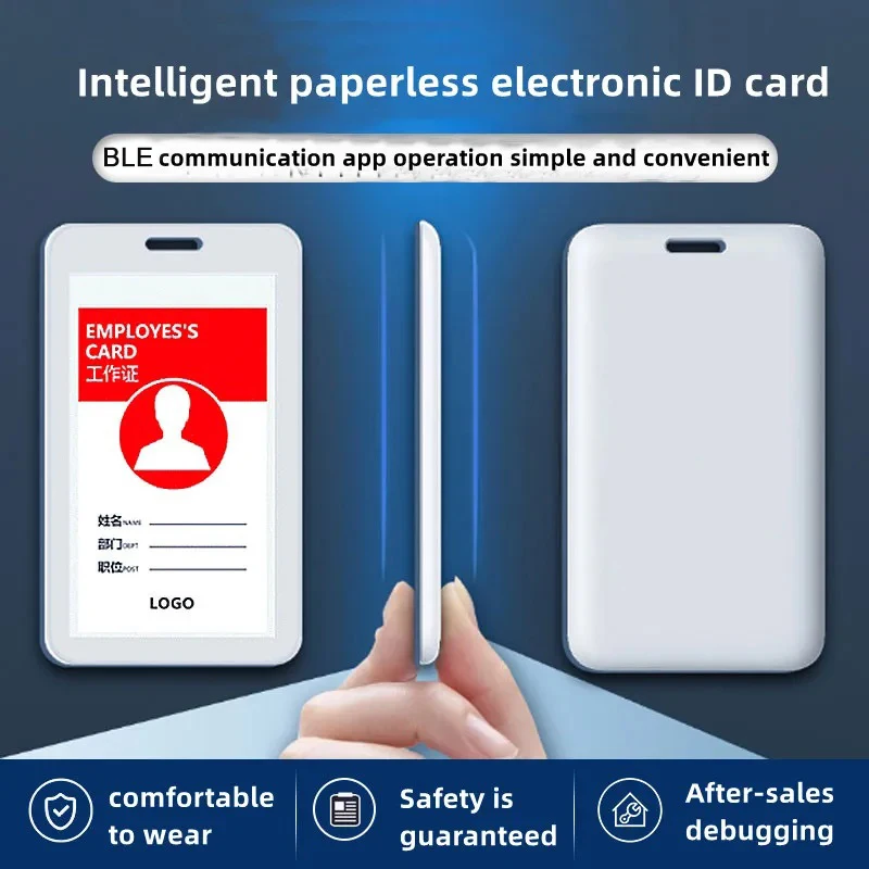 3.7'' Electronic Badge E-Paper ID Card for School Student ID Office Messenger Card Employee Badge Smart E-Name Business
