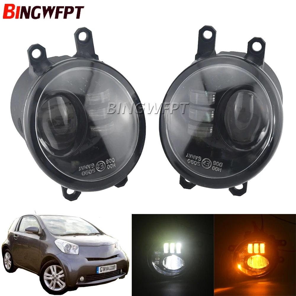 

2 шт., Автомобильные светодиодные противотуманные фары 12 В для Toyota IQ 2009 2010 2011 2012 2013