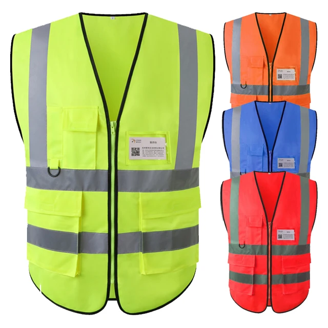 Unisex Reflective Safety Vest for Night Work and Cycling
