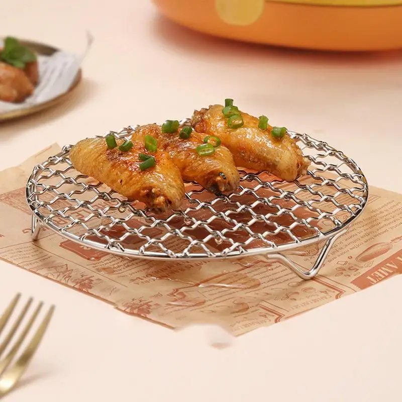 Camping Grill Grate Stainless Steel Mesh Grill Bushcraft Grill Camping Rack For Fire Cooking BBQ Backpacking