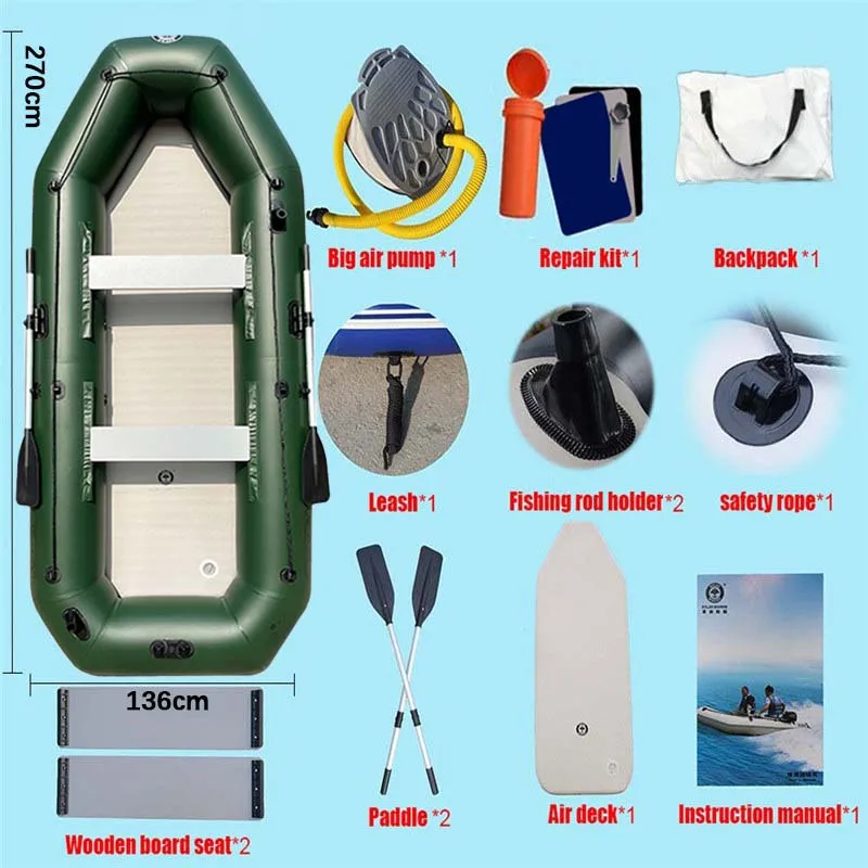 Solar Marine-PVC Inflatable Fishing Boat, 9ft, Self Bailing Speed Kayak River Pontoon, 0.7mm, New Design