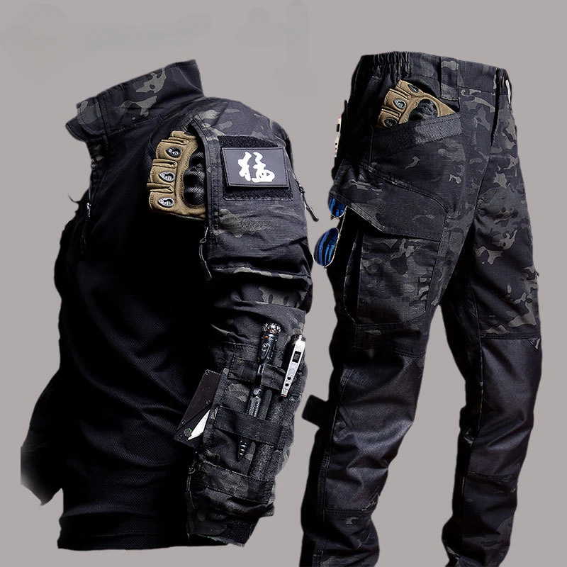 Tactical Suit Men's Hunting Frog Paintball Outdoor Clothing Assault Shirt Pants