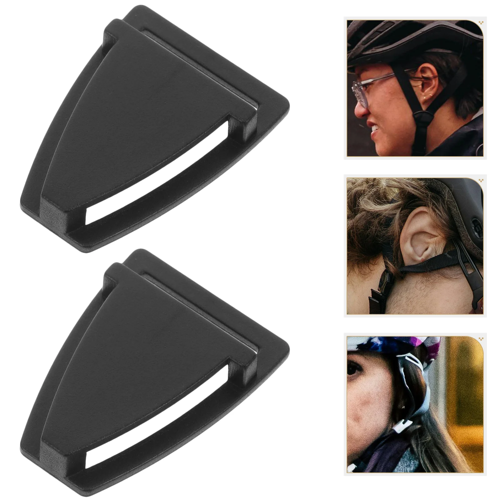 

20 Pcs Triangle Buckle Motorcycle Chin Strap Safety Buckles Hard Hat Clip Plastic