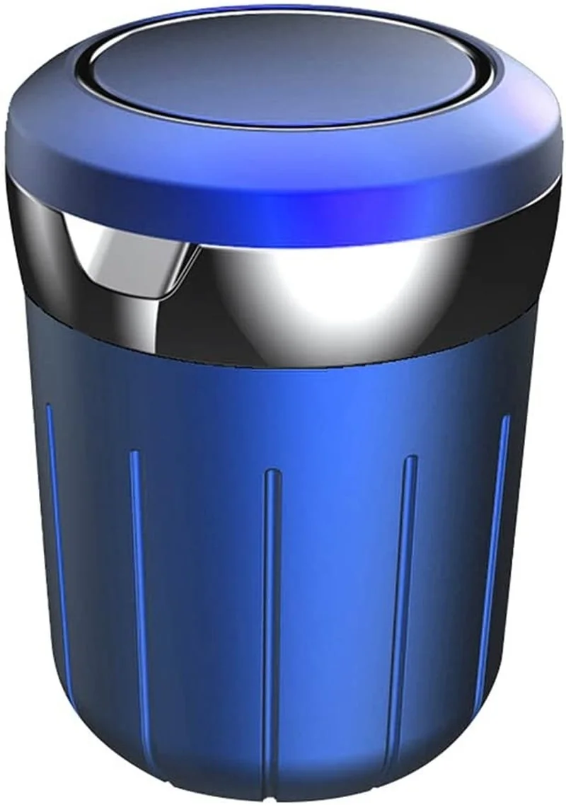 

Car Ashtray Removable Car Ashtray Windproof Ashtray Smokeless Ashtray Sealed Ashtray with Lid and Blue Led Light Indicator