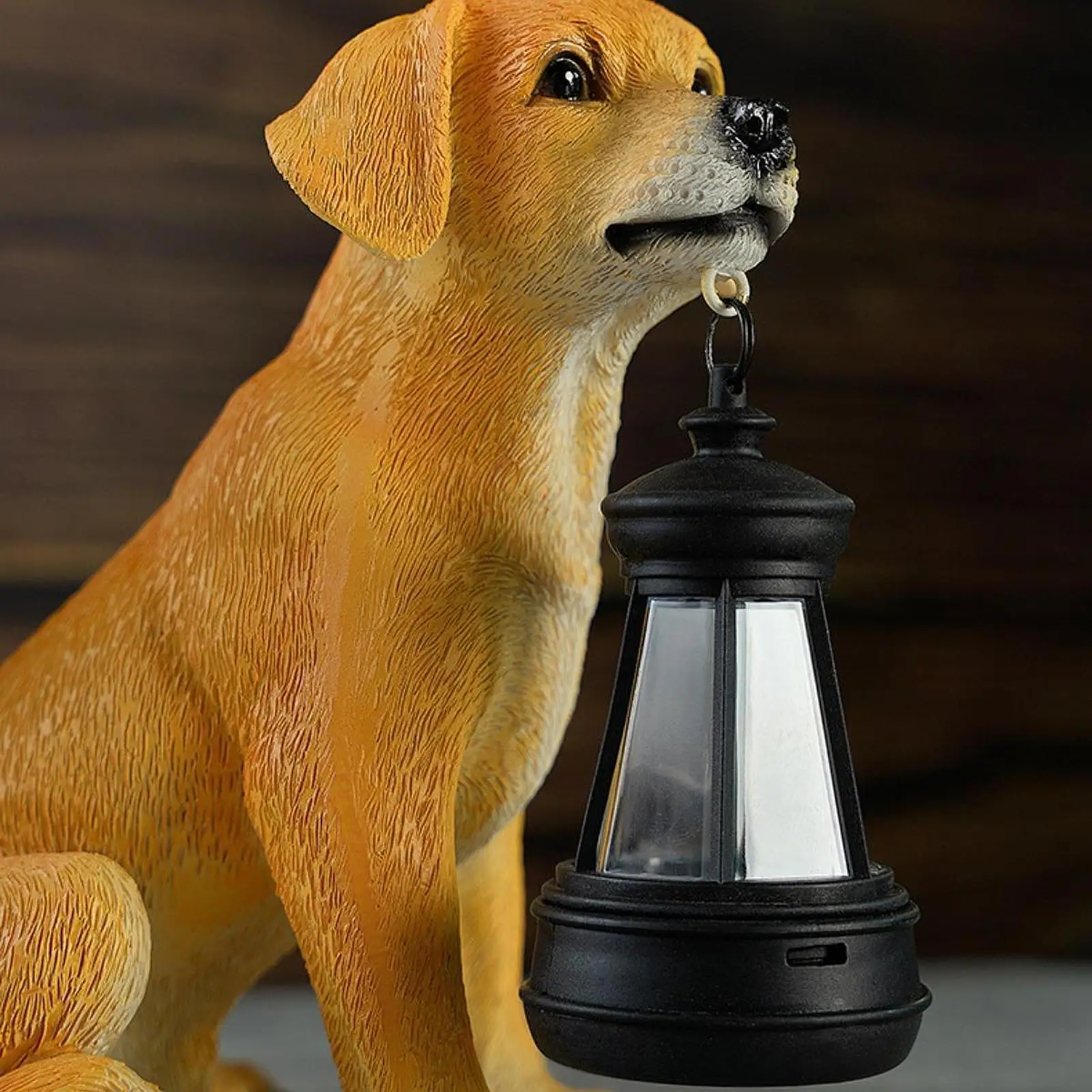 Garden Statue Animal Figurine with Solar Lights Housewarming Gifts Ornament