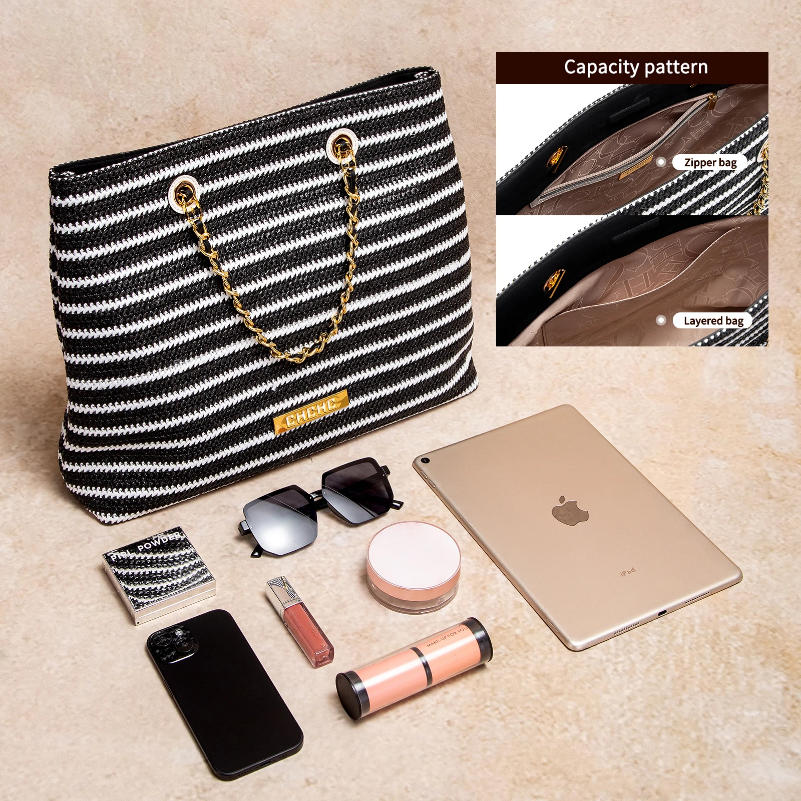 الموضة الكلاسيكية الرجعية شريط المرأة الجديدة سلسل...