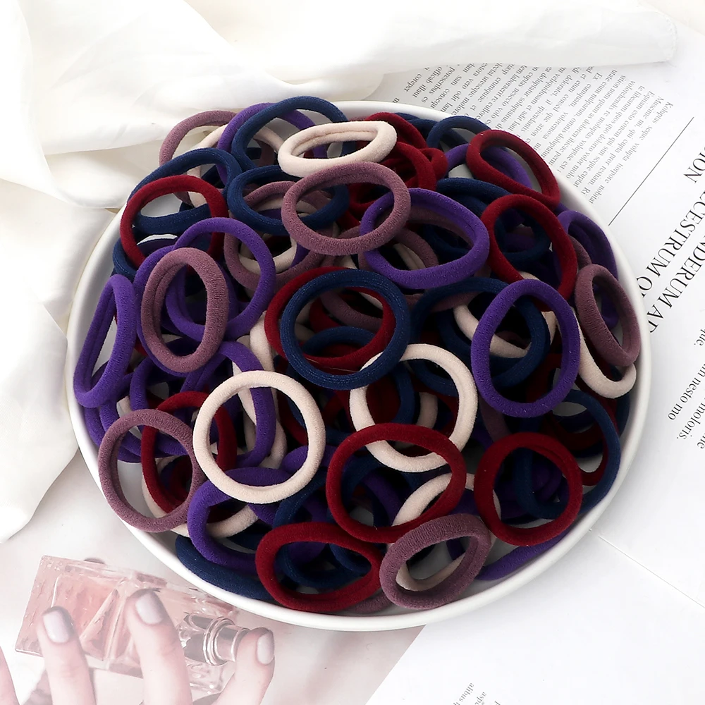 Bulk Pack Black and Gray Seamless Hair Bands - Durable Fashionable Elastics