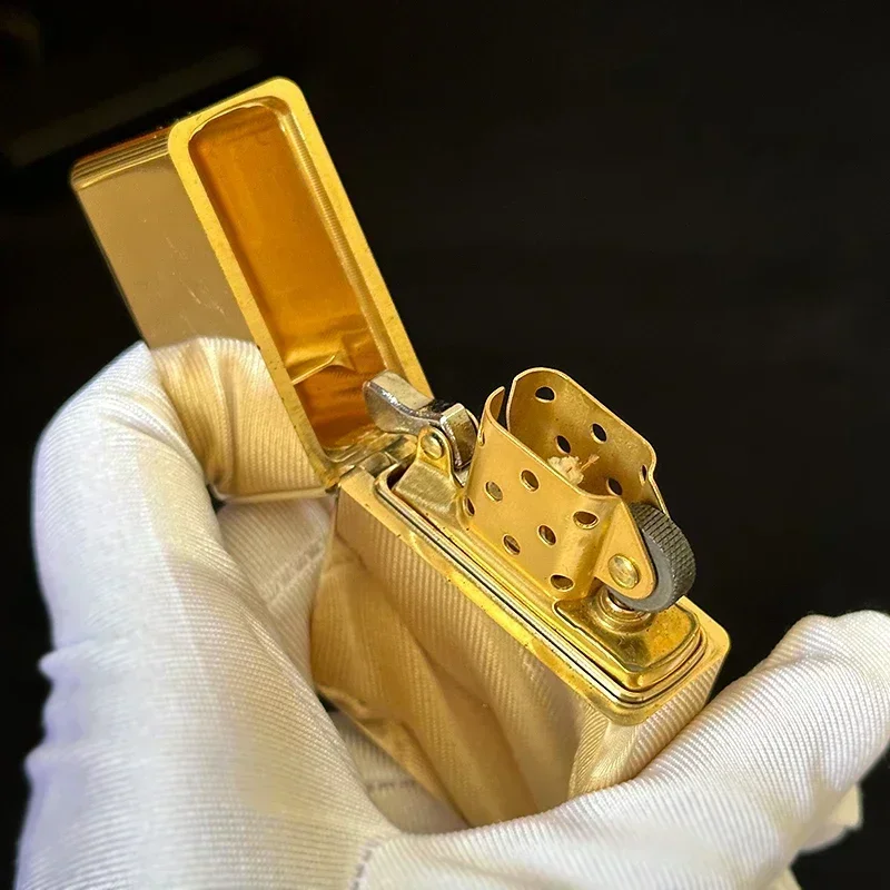 ZORRO 912S Heavy Duty Armored Brass Windproof Kerosene Lighter 3/5 Hinge Metal Lighter Men's Play Collectible Gift 6