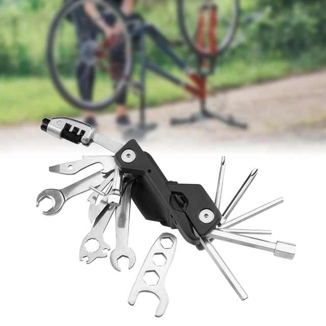 Kit d'outils multifonctions de réparation de vélo, leviers de pneus de vélo,  tournevis pliant, multi