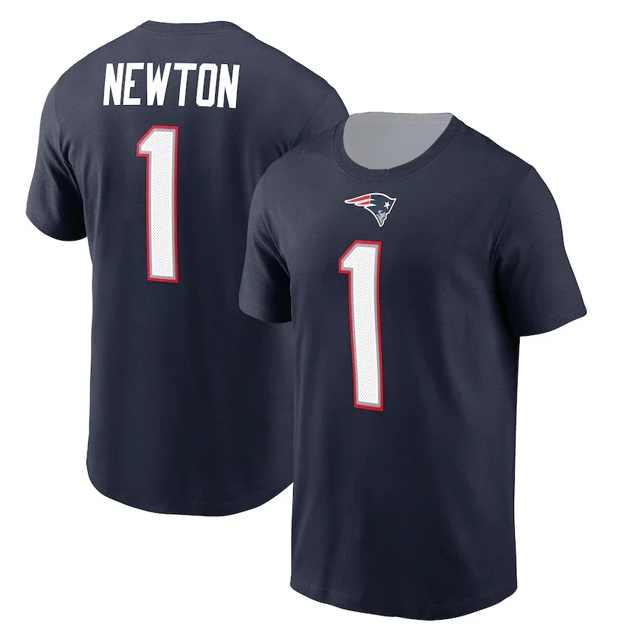 thumbnail image 1 of Camisetas de entrenamiento de rugby PATRIOTS, camisetas para hombre y mujer, camisetas deportivas de la serie Number, cuello redondo, manga corta, transpirables, secado rápido, 1 of 5