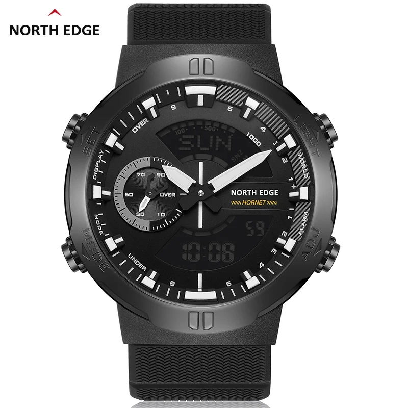 

NORTH EDGE Watch Luxury Sports Digital Watches Running Cycling World Time Illuminator Wristwatch Men Waterproof 50M
