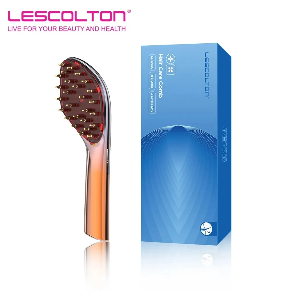 

LESCOLTON Hair Care Comb LED Red Light Therapy Hair Growth Comb Multifunction EMS Microcurrent Scalp Massager for Women and Men