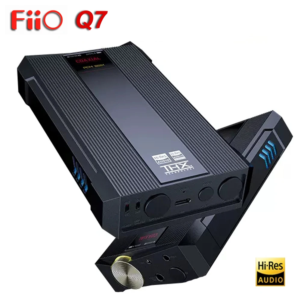 

FiiO Q7 DSD512 MQA ES9038PRO Balanced Portable HiFi Desktop DAC/Headphone Amplifier with THX AAA 788+ Amp,Optical/USB/Coaxial