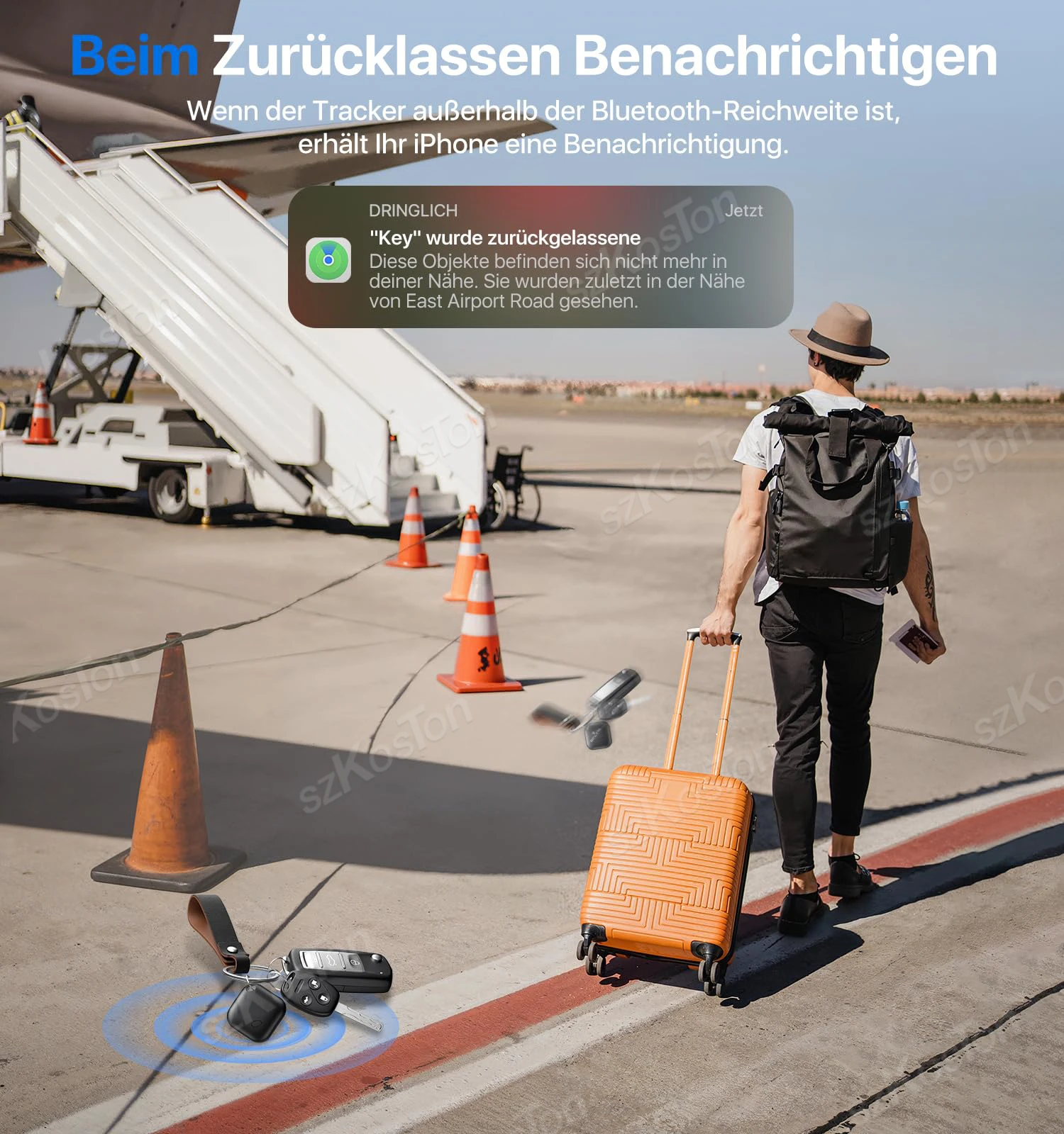 Mini GPS Tracker Compatible with iOS Find My APP Dog Cat Locator Child Finder Pet & Car Lost Tracker Smart iTag with Keychain