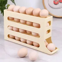Boîte de rangement pour œufs de réfrigérateur, 4 couches, distributeur automatique d'œufs, organisateur de réfrigérateur 3