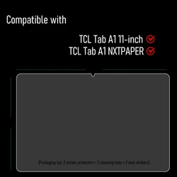 Premium Full HD Tempered Glass Screen Protector - 2 - Pack, Scratch - Proof & Bubble - Free (2P - Tab A1 11 - inch)