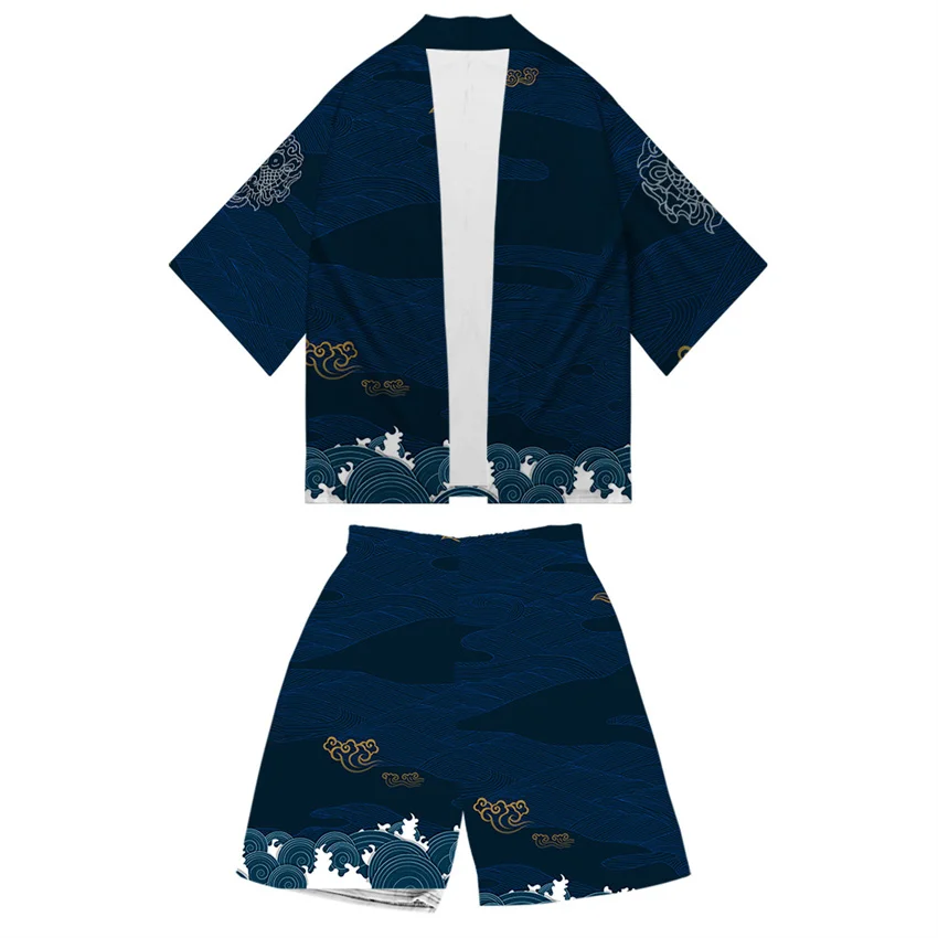 3 to 14 Years Kids Kimono Japanese Traditional Costumes Boys Girl Fashion Kimono Haori Cardigan Children Beach Wear Cloak