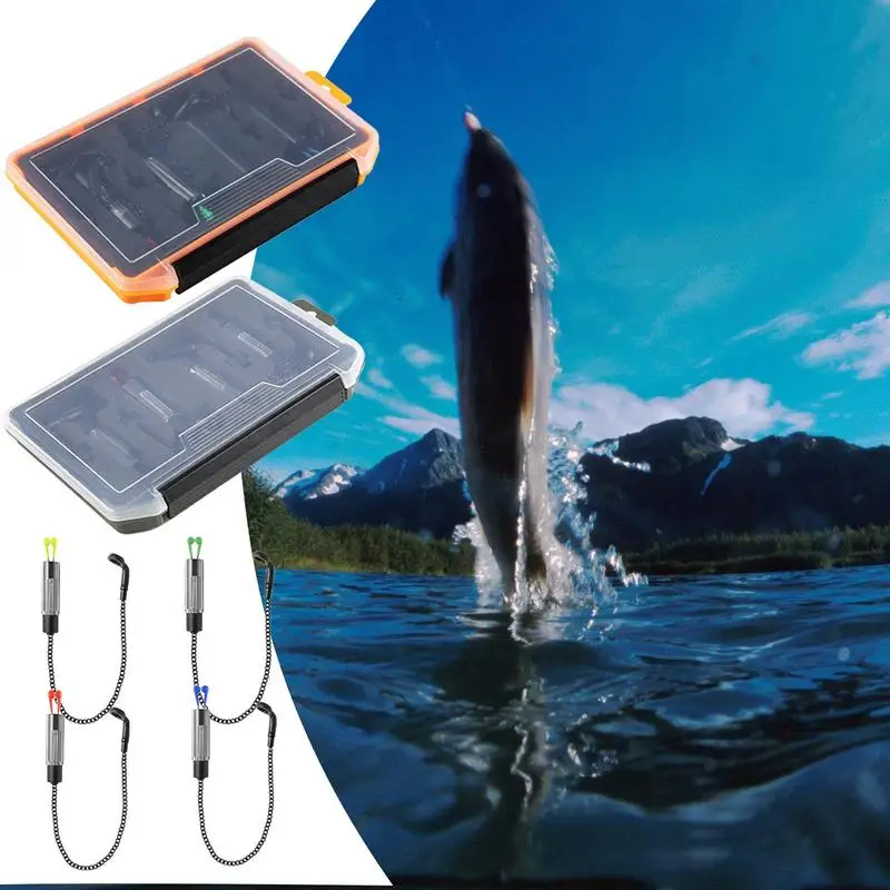 Fishing Alarms For Fishing Rods No Light 4X Compact Stringer Lightweight Pond Creatures Catching Tensioner With Two