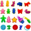 Various Plastic Dough Tools Plasticine Accessories Toys for Kids Animal Molds Rolling Pins Cutting Playdough Molds Puzzle Toys 4