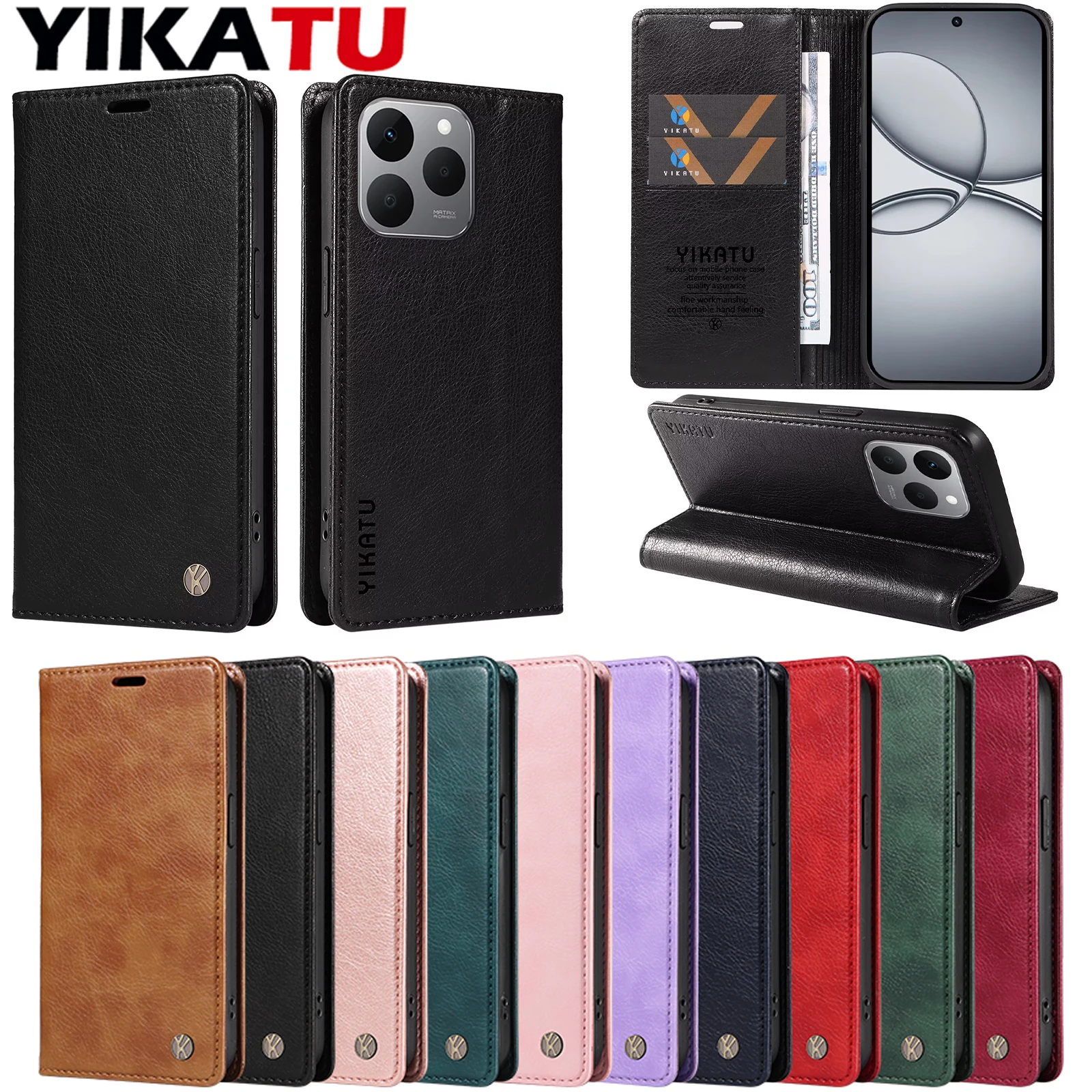 Luxurious Leather Fashion Wallet Phone Case