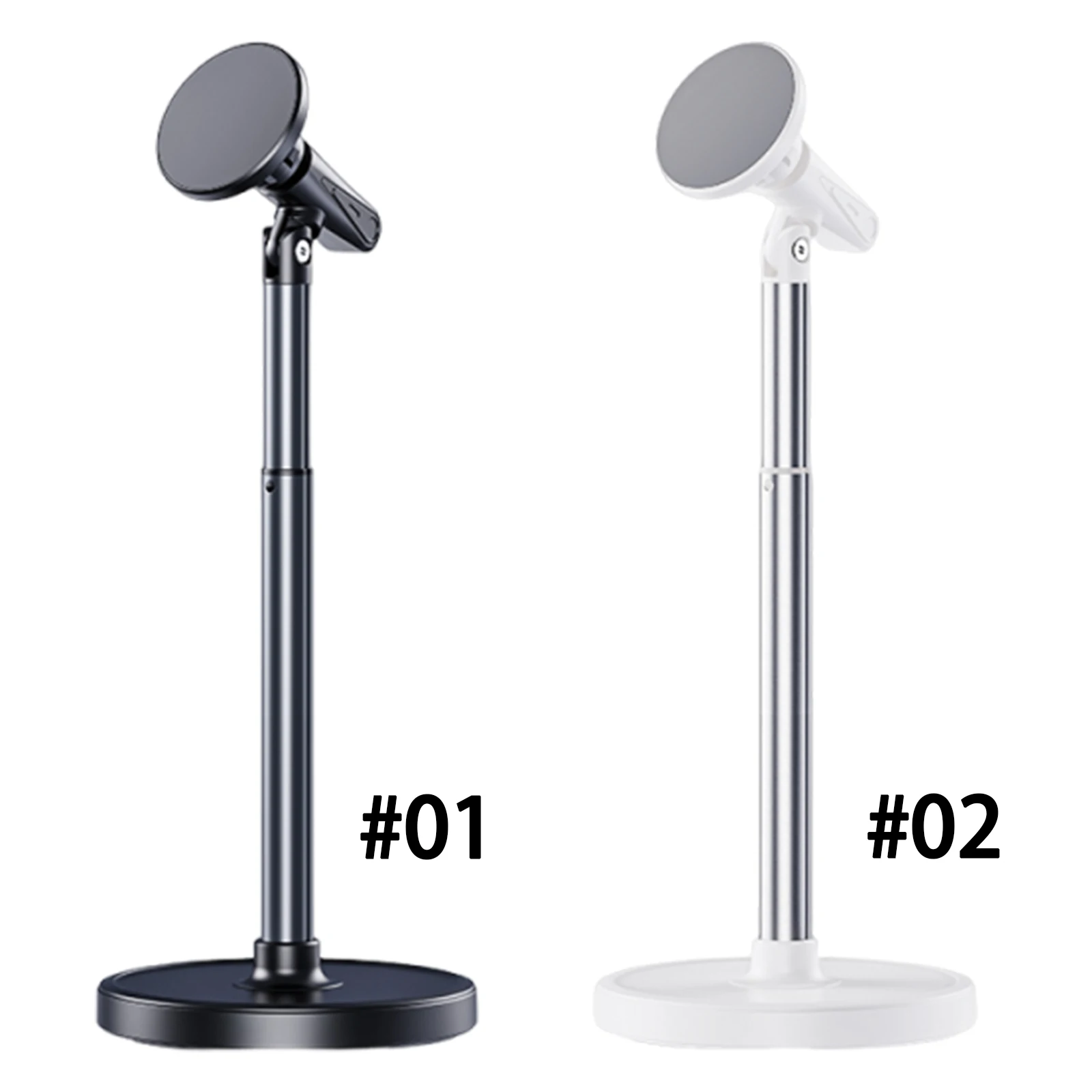 자석식 데스크 폰 거치대 높이 조절 가능 휴대폰 거치대 비디오 촬영용 사무실 책상 액세서리 (아이폰 17, 16, 15, 14 호환)