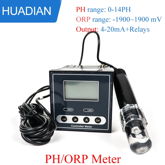 High Quality Online Industrial Ph Meter Digital Ph Meter Ph Electrode Probe Liquid Tester