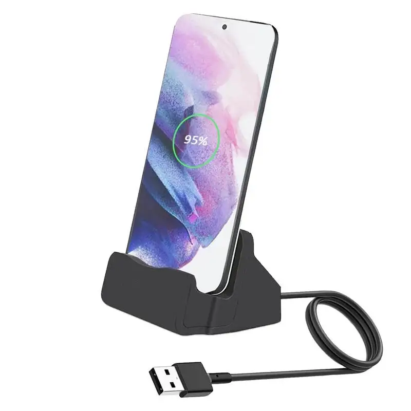 Type C Desktop Charger Desktop Standing Cell Phone Charger Station Base Mobile Phone Charging Accessories For Office Dorm wireless charger gan charger