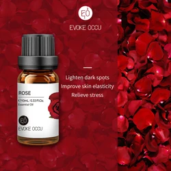 Pure Lavender Jasmine Rose Vanilla Mint Essential Oil Blend for Diffusers, Humidifiers, Massage, Candles, and Soap Making (Rose)