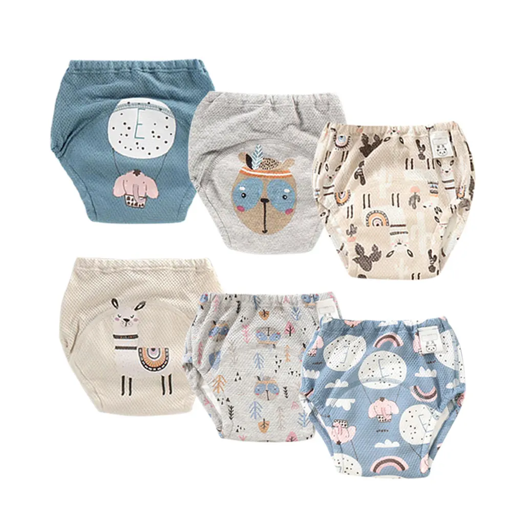 6pcs Waterproof Baby Training Underwear Reusable Training Pants