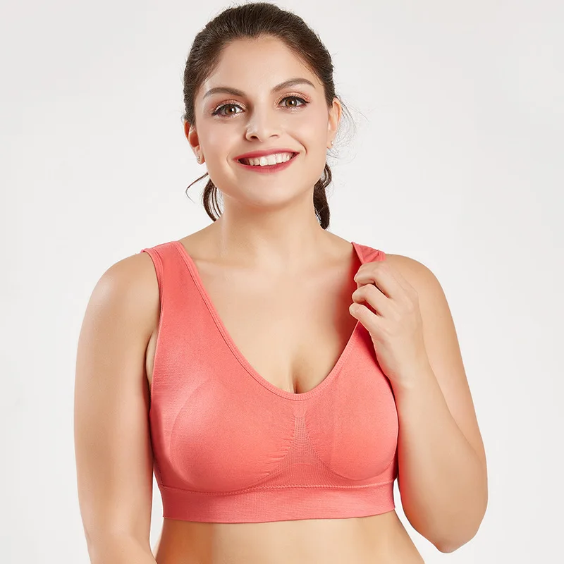 L-6XL Sports Bras for Women Yoga Plus Large Big Size Ladies Bralette Fat Top Underwear Padded Fitness Running Vest Brassiere 6