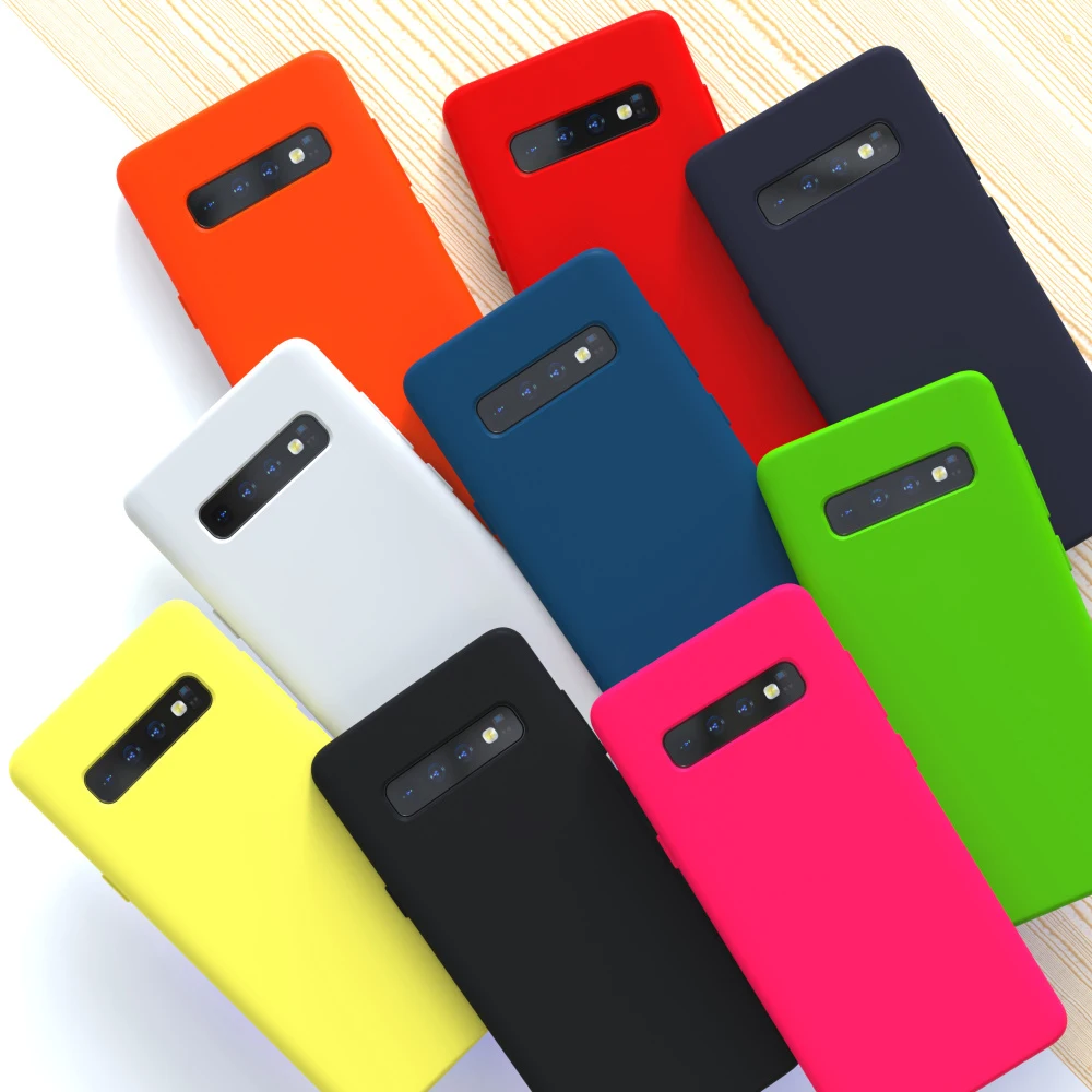 Чехол для телефона Samsung Galaxy S10 Plus S10E S20 S21 FE S9 S8 Plus A12, силиконовый мягкий на ощупь противоударный защитный чехол
