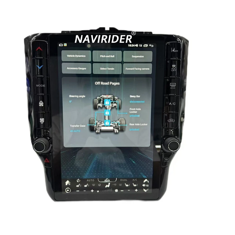 Big Qled Screen Stereo Navigation For Dodge Ram 2019 - 2023 Android Media Video