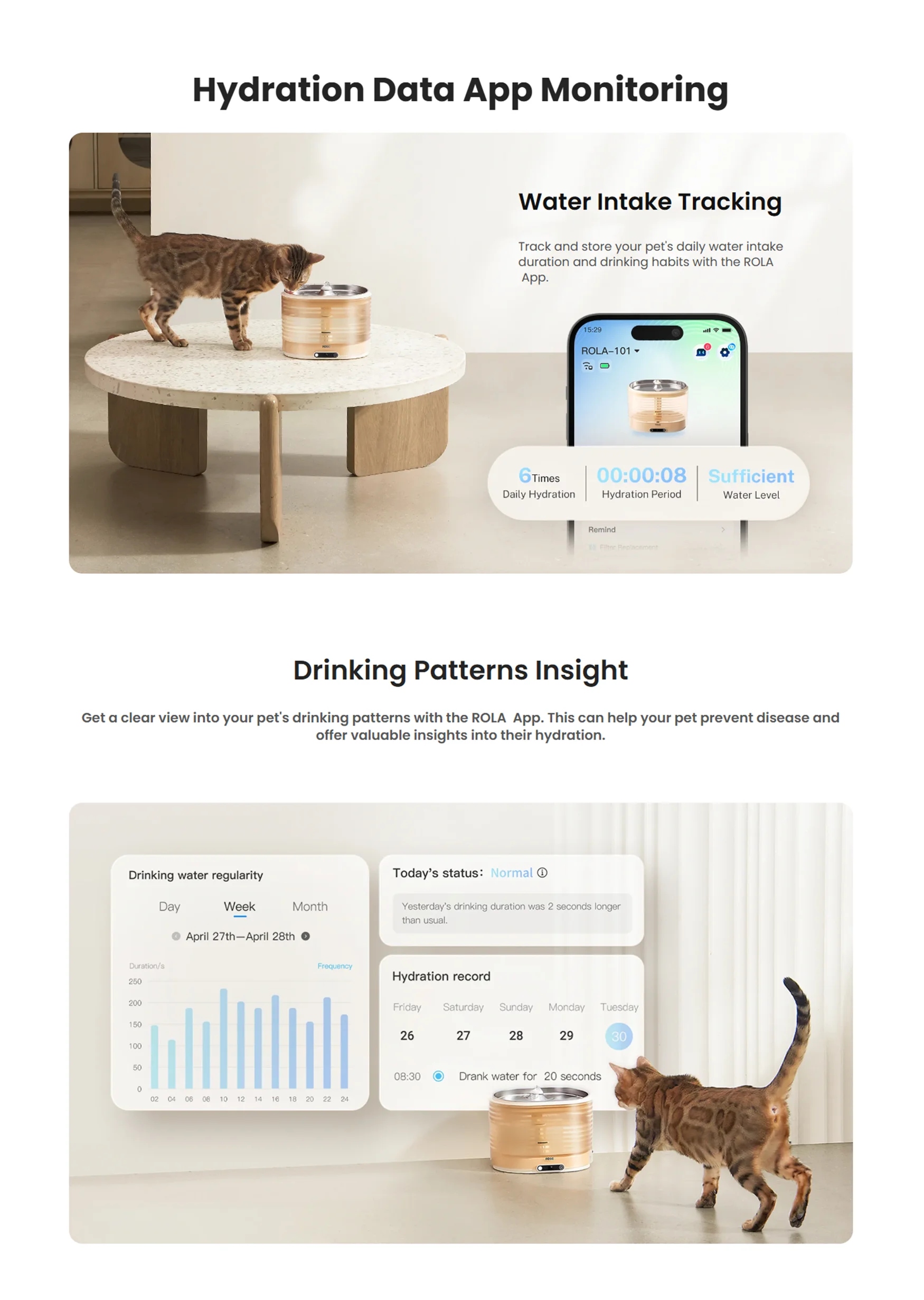 Enabot ROLA Smart Pet Water Fountain